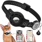 Cat GPS Collar with QR Code Tag & Airtag Case Reflective