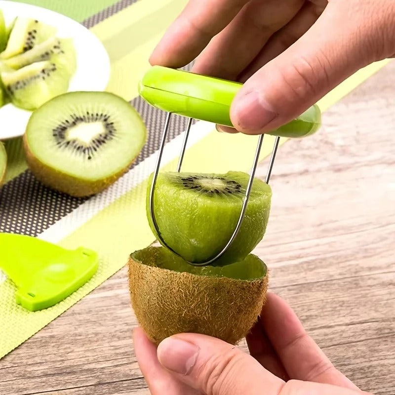 Fast Fruit Kiwi Cutter Peeler Slicer