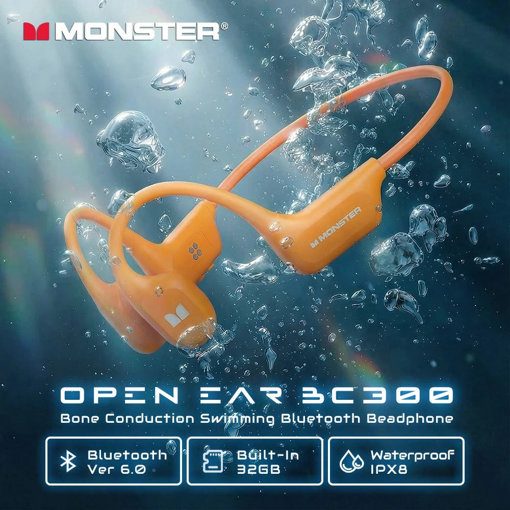 Monster BC300 Bone Conduction Bluetooth 6.0 Headphone
