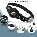 Cat GPS Collar with QR Code Tag & Airtag Case Reflective