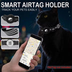 Cat GPS Collar with QR Code Tag & Airtag Case Reflective