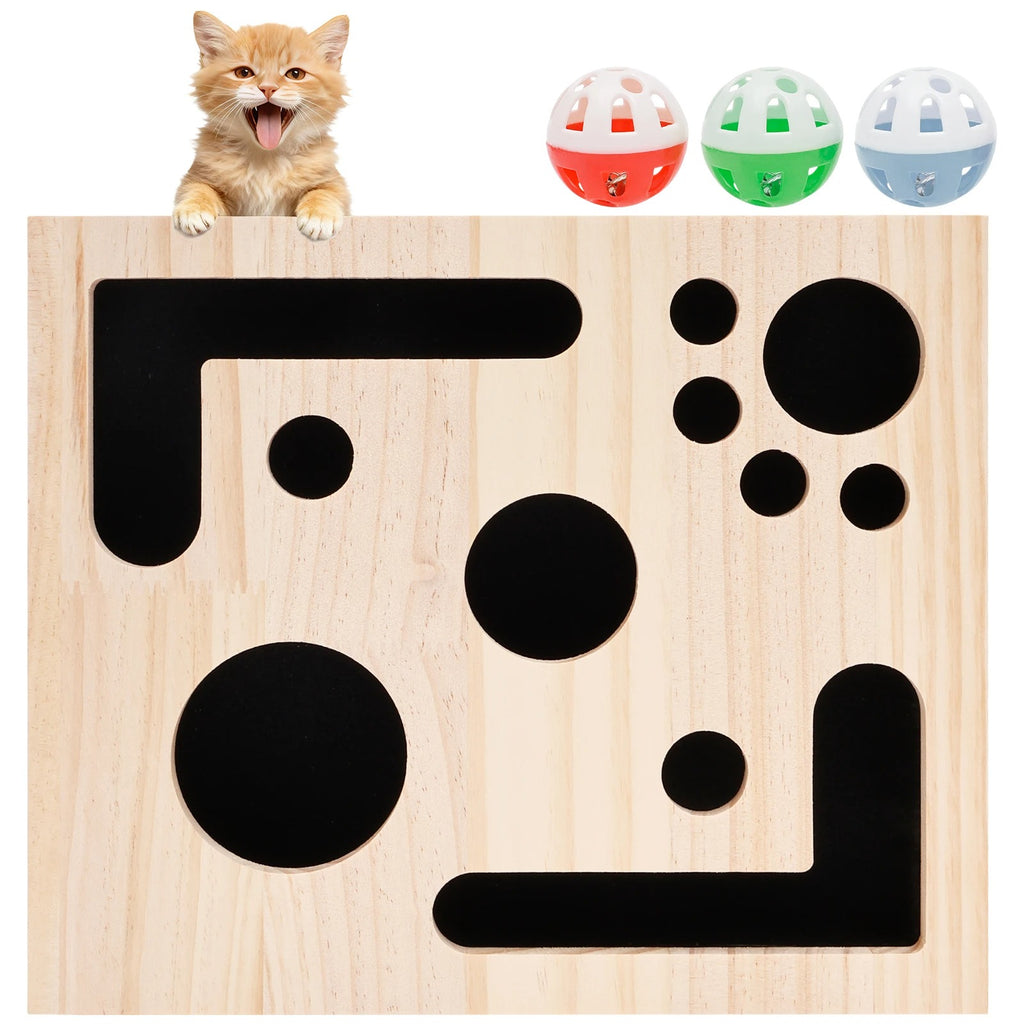 Cat Nail File Box Toy with Bell Ball and Sandpaper Inside