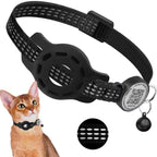 Cat GPS Collar with QR Code Tag & Airtag Case Reflective
